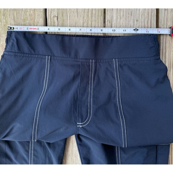 ATHLETA CHELSEA UTILITY‎ JOGGER Sz 2 Navy Stretch Cargo Zip Pocket Pull On Pants - Picture 6 of 10